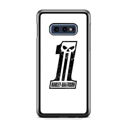 Harley Davidson White Number Skull Samsung Galaxy S10E Case