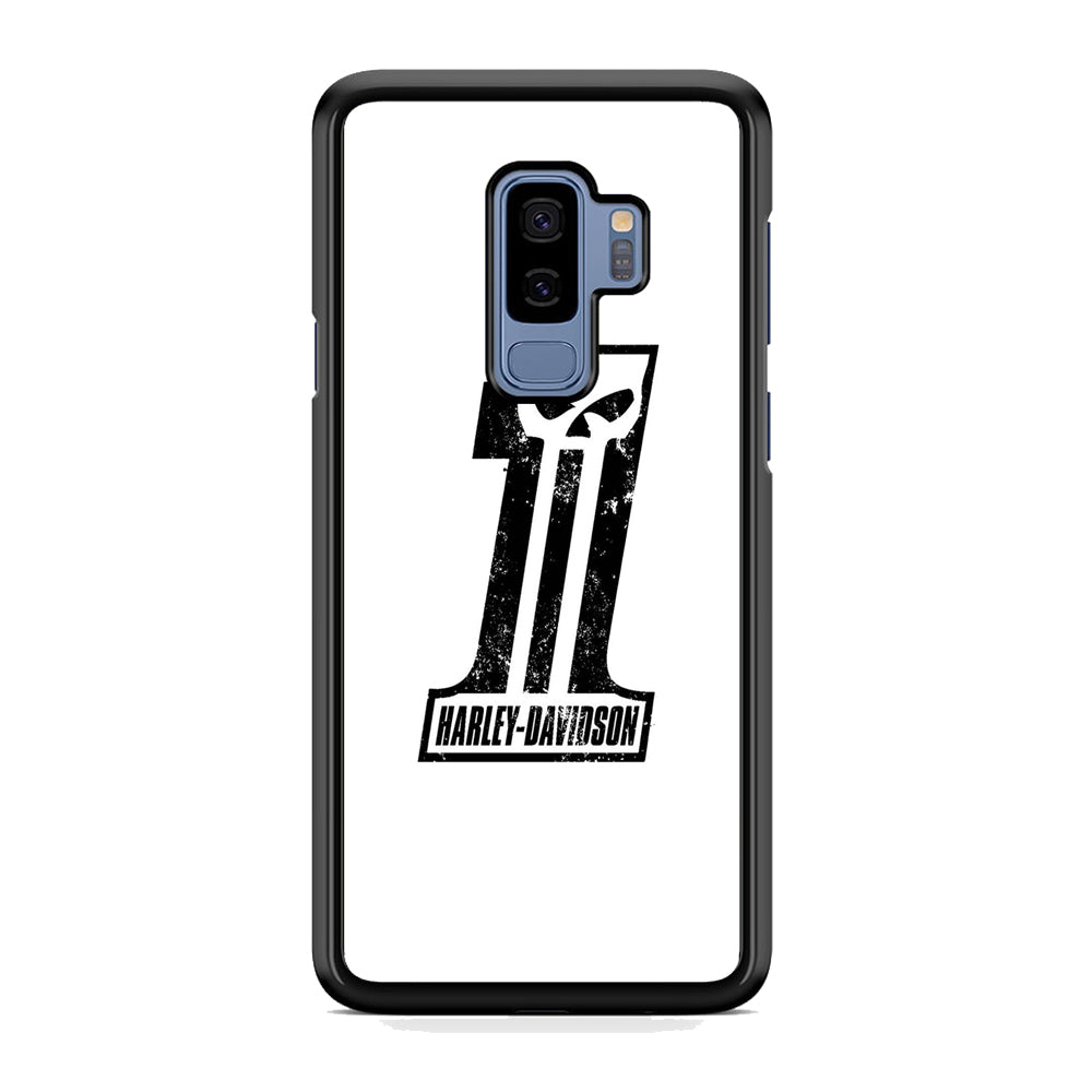 Harley Davidson White Number Skull Samsung Galaxy S9 Plus Case