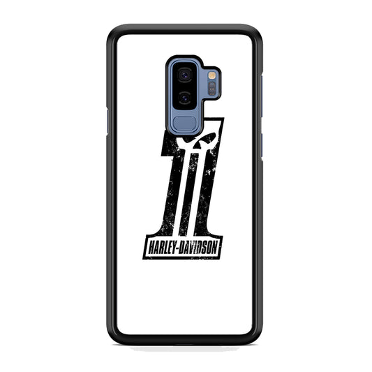 Harley Davidson White Number Skull Samsung Galaxy S9 Plus Case