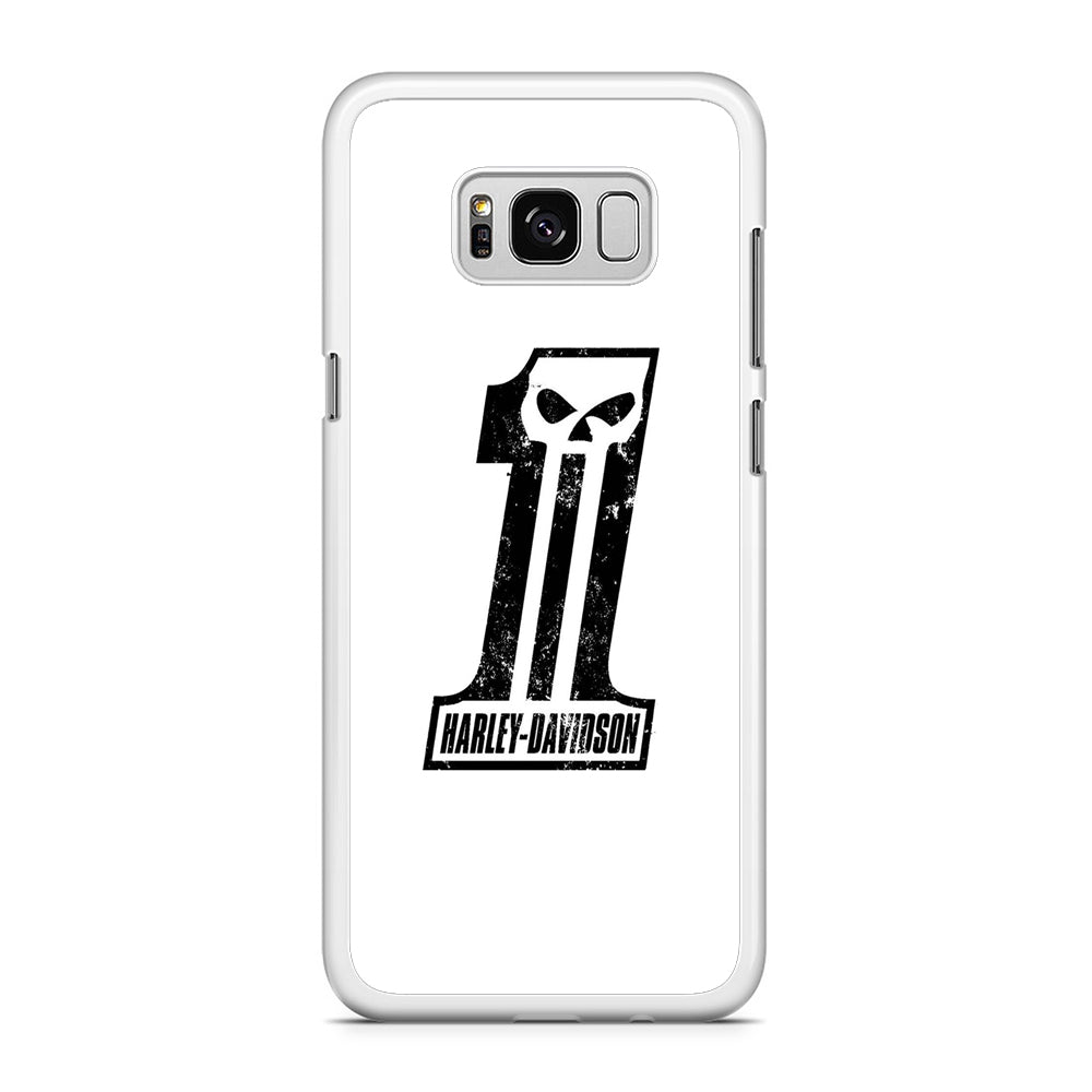 Harley Davidson White Number Skull Samsung Galaxy S8 Case