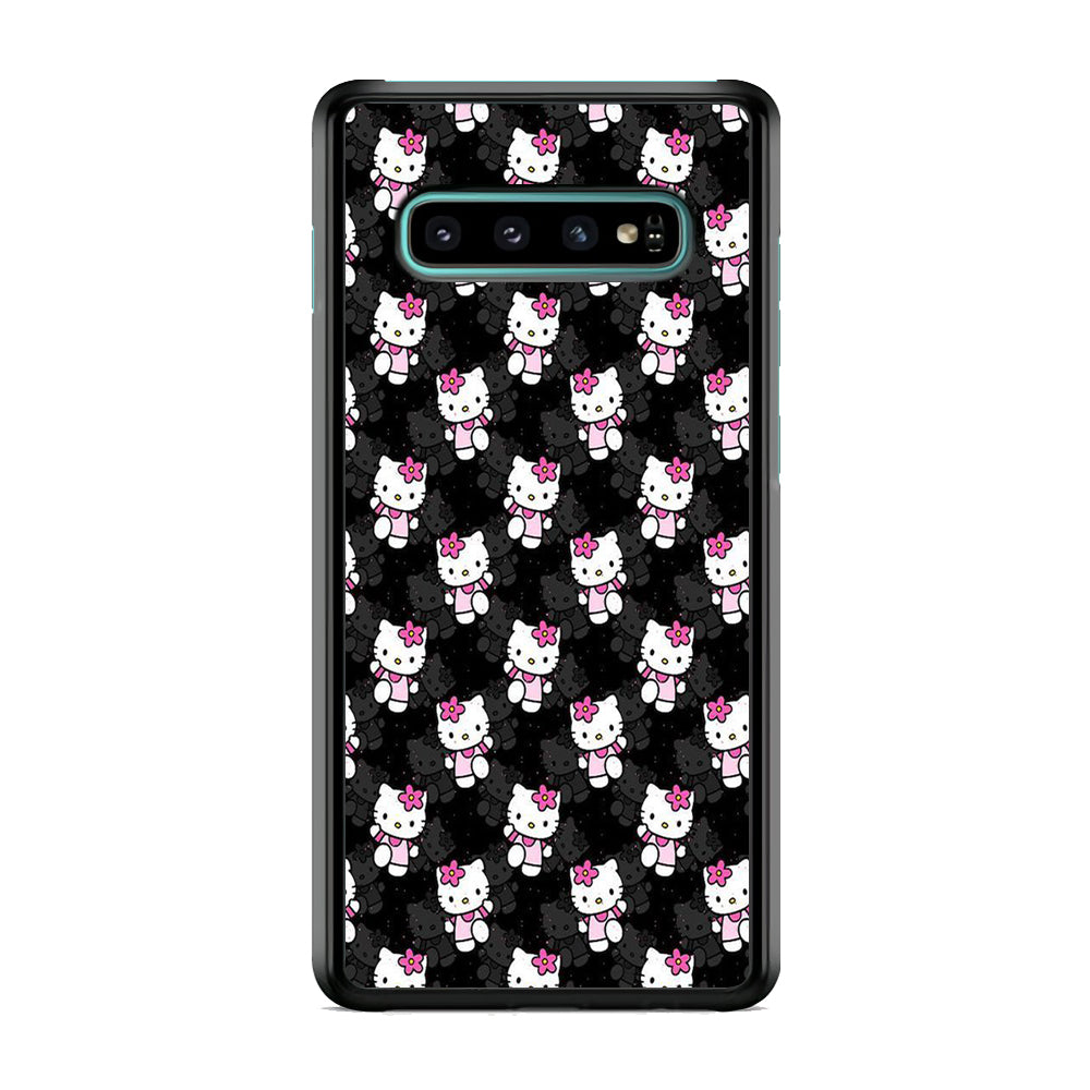 Hello Kitty Black Bland Winter Samsung Galaxy S10 Case