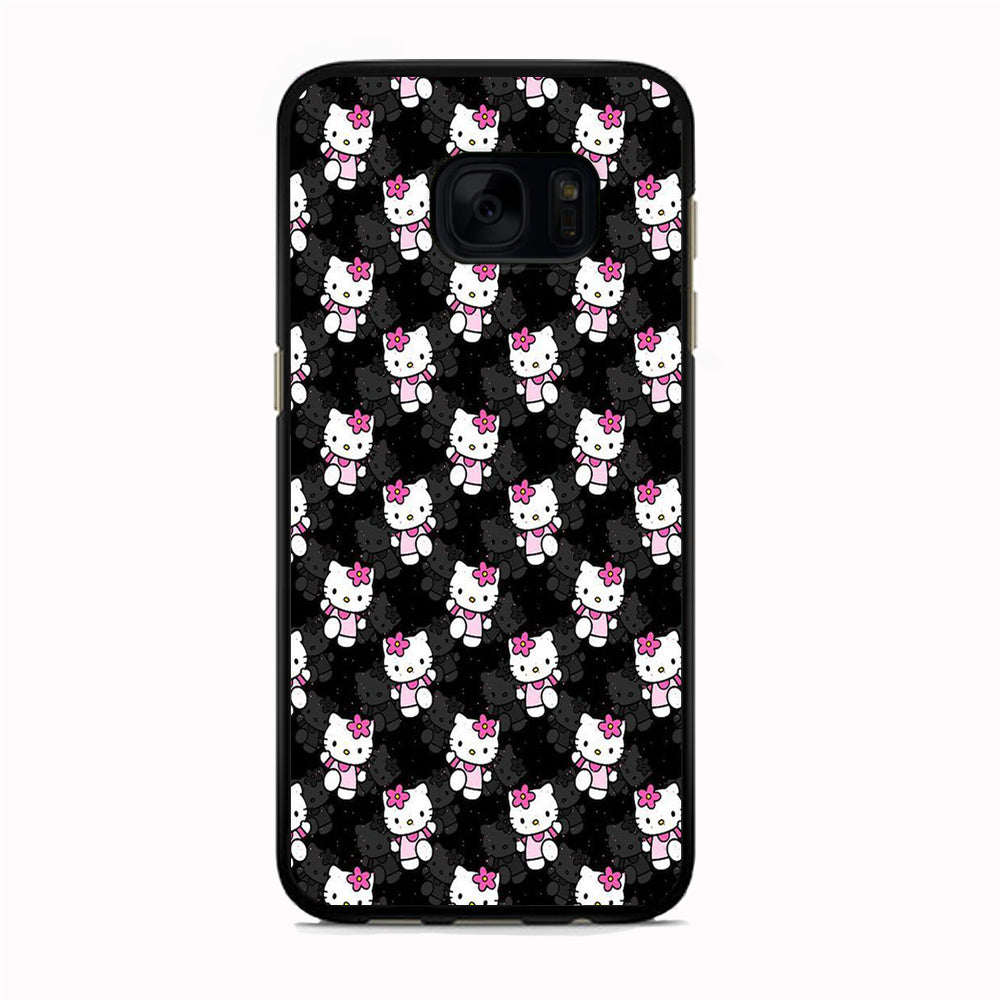 Hello Kitty Black Bland Winter Samsung Galaxy S7 Edge Case