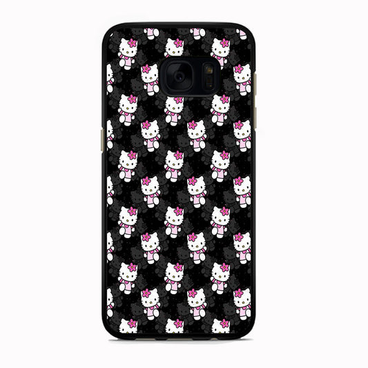 Hello Kitty Black Bland Winter Samsung Galaxy S7 Edge Case