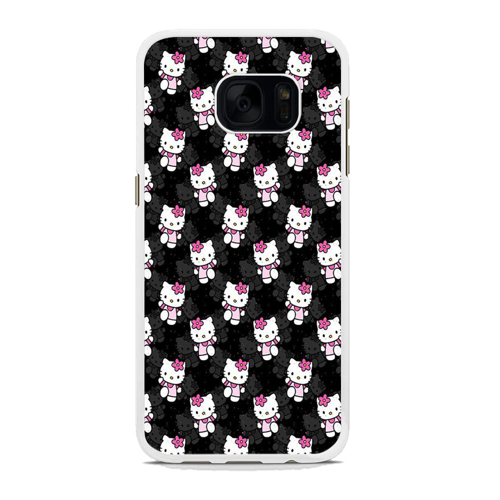 Hello Kitty Black Bland Winter Samsung Galaxy S7 Edge Case