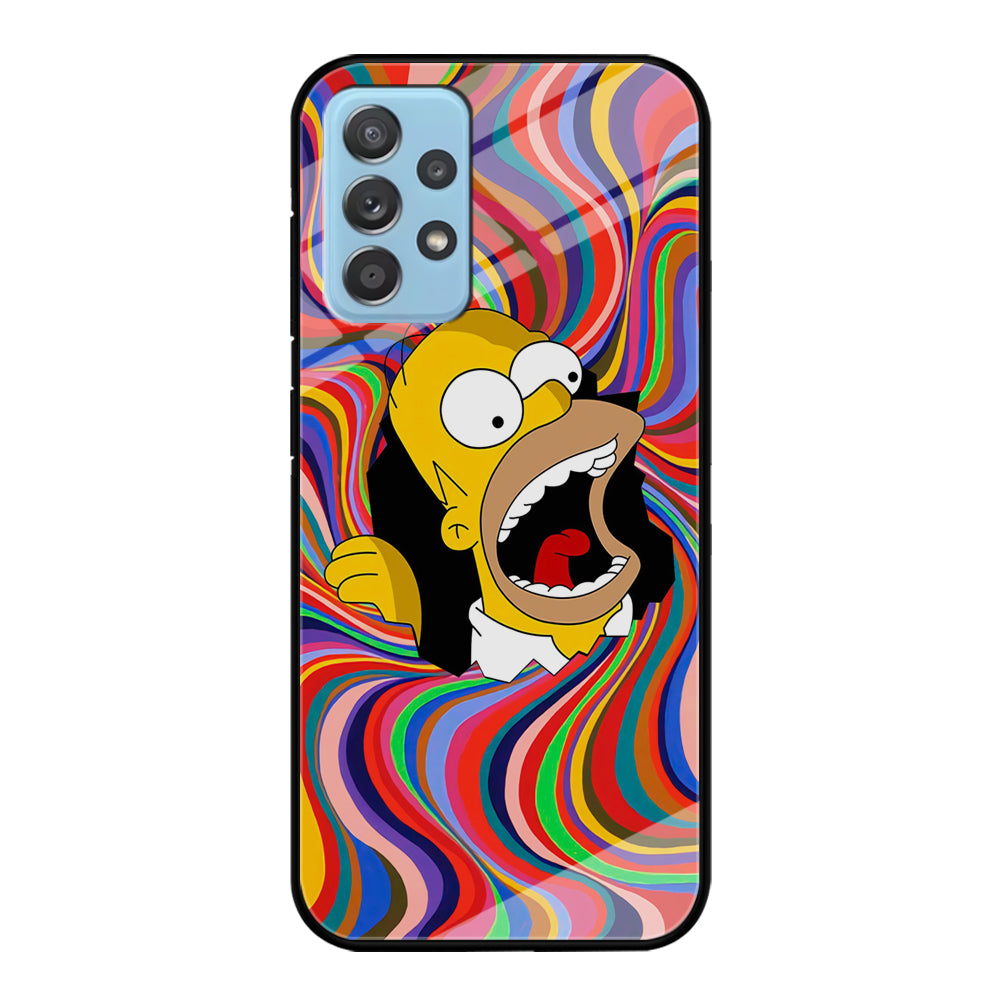 Homer Simpson Screaming Forward Samsung Galaxy A72 Case