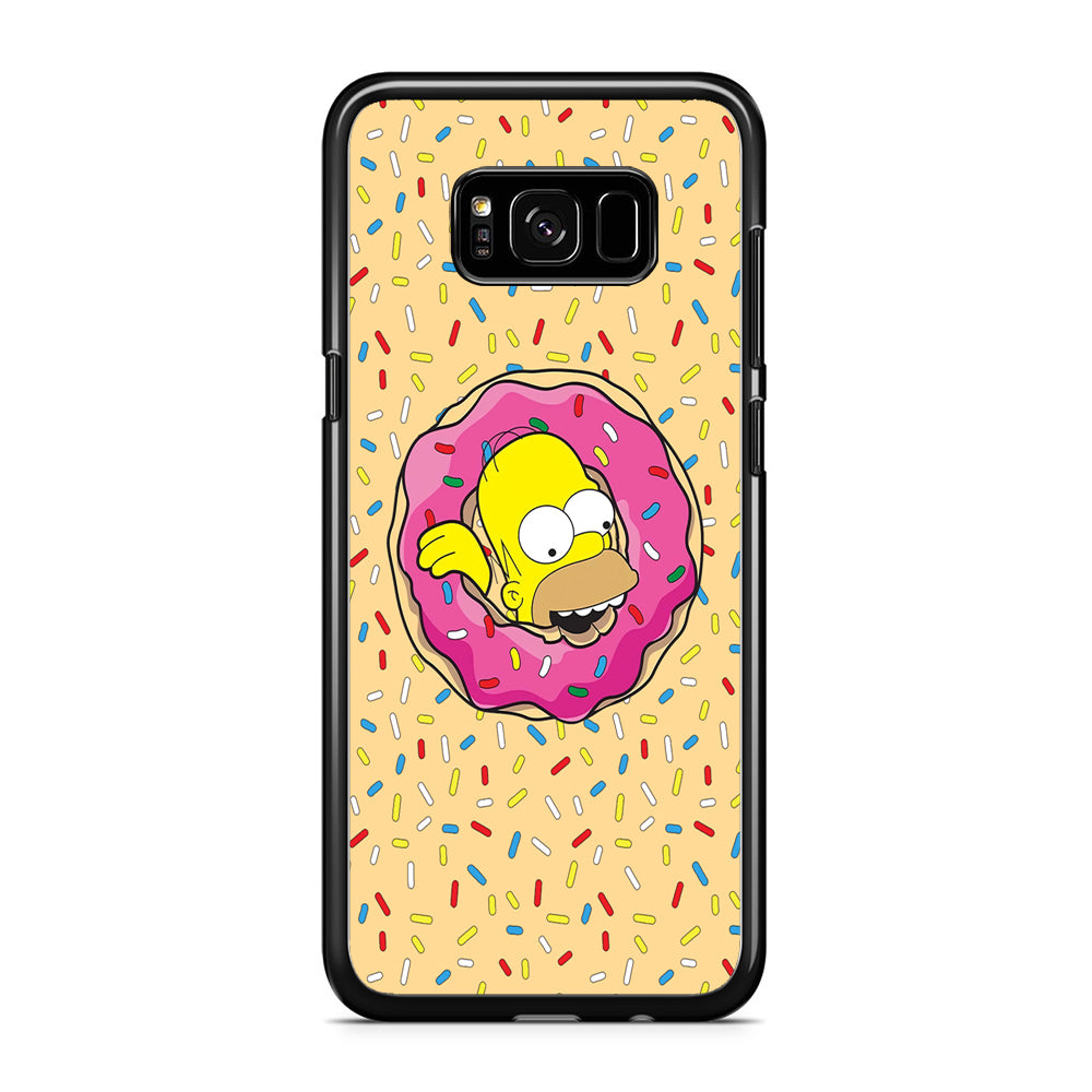 Homer Simpson Donut Dreams Samsung Galaxy S8 Plus Case Rubber Black (2D Case)