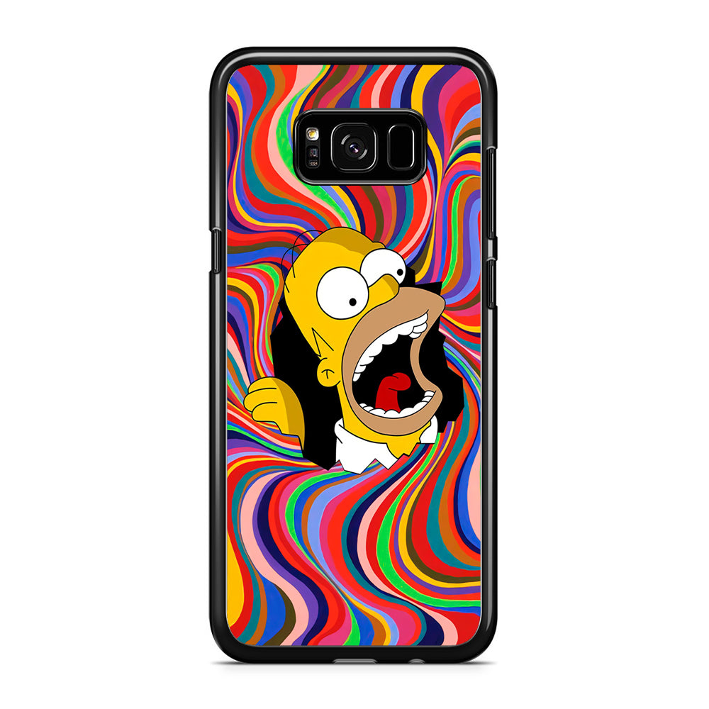 Homer Simpson Screaming Forward Samsung Galaxy S8 Plus Case Rubber Black (2D Case)
