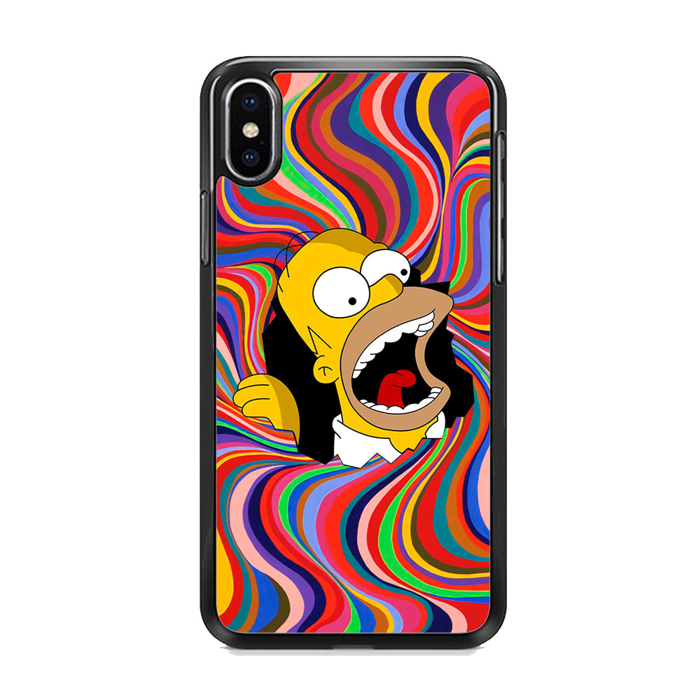 Homer Simpson Screaming Forward iPhone X Case