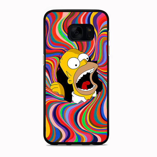 Homer Simpson Screaming Forward Samsung Galaxy S7 Edge Case
