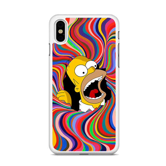 Homer Simpson Screaming Forward iPhone X Case