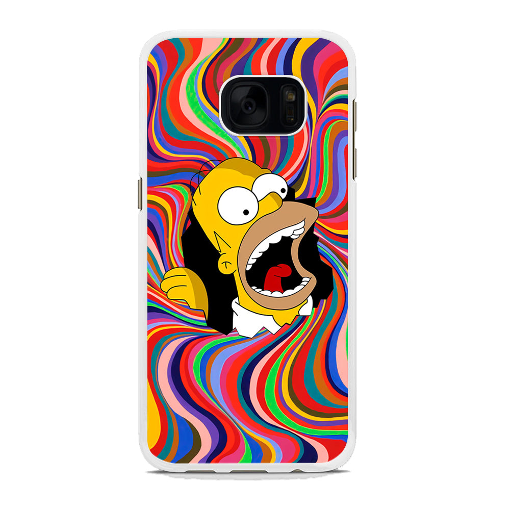 Homer Simpson Screaming Forward Samsung Galaxy S7 Edge Case