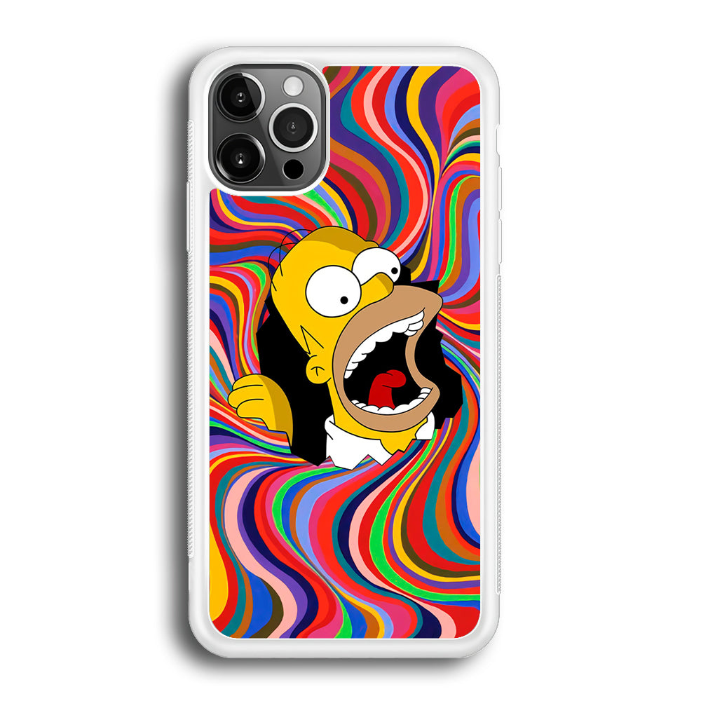 Homer Simpson Screaming Forward iPhone 12 Pro Case