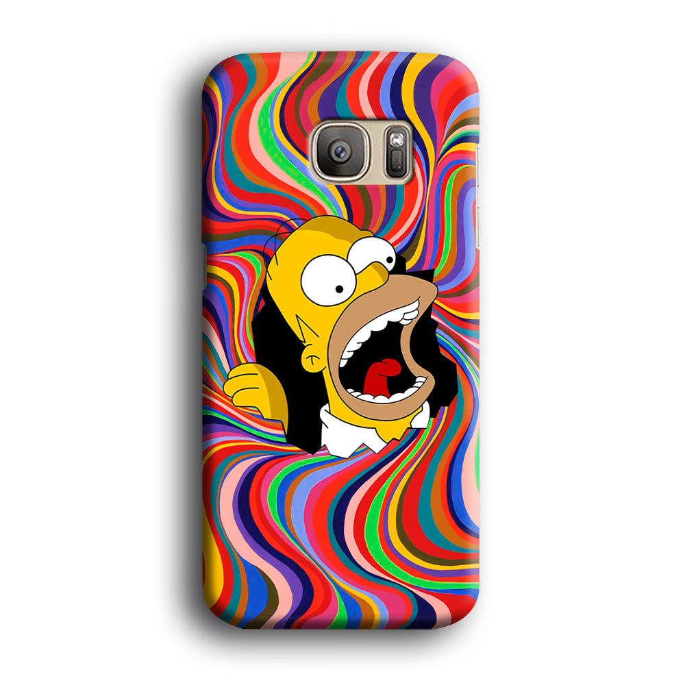 Homer Simpson Screaming Forward Samsung Galaxy S7 Edge Case
