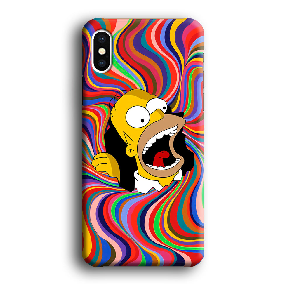 Homer Simpson Screaming Forward iPhone X Case