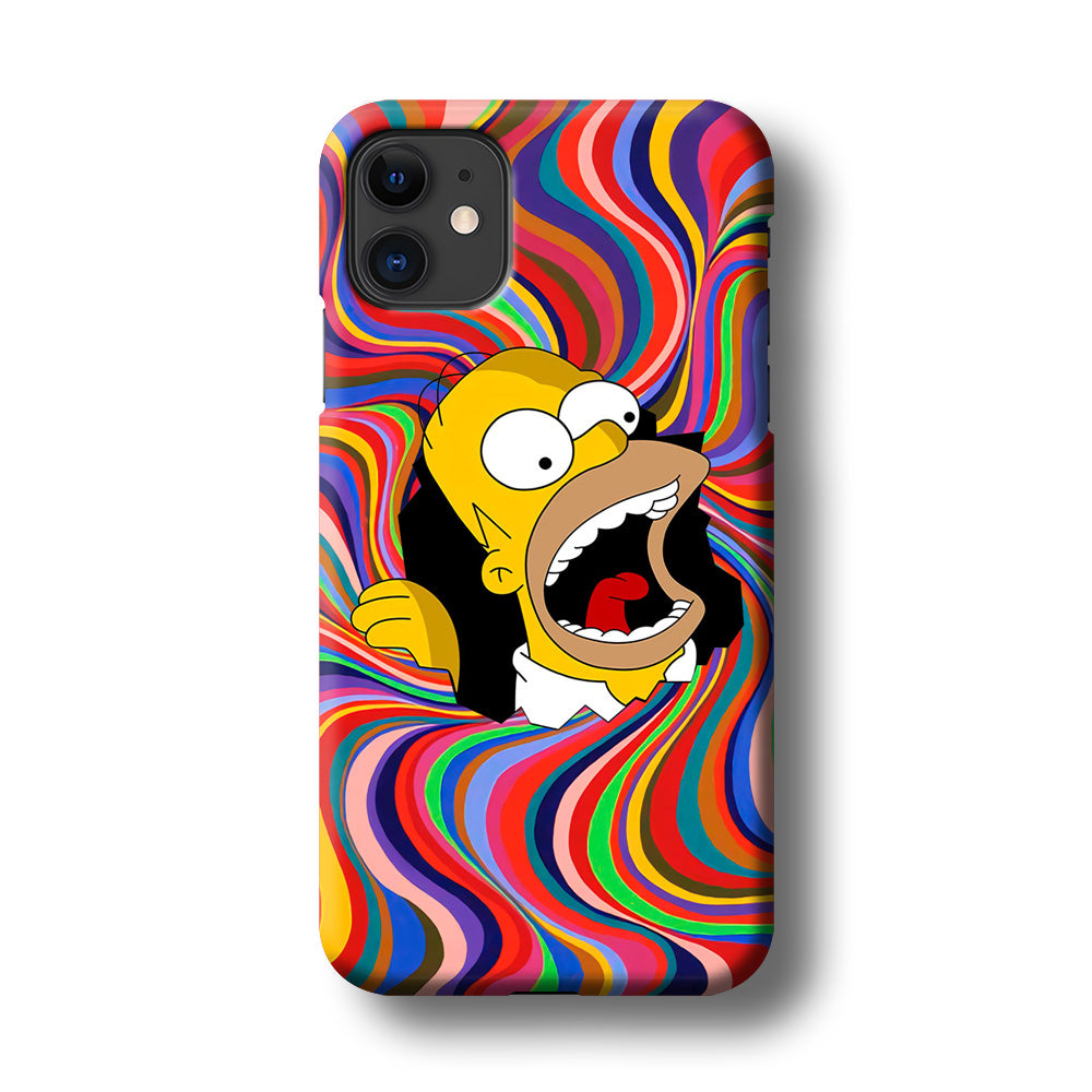 Homer Simpson Screaming Forward iPhone 11 Case