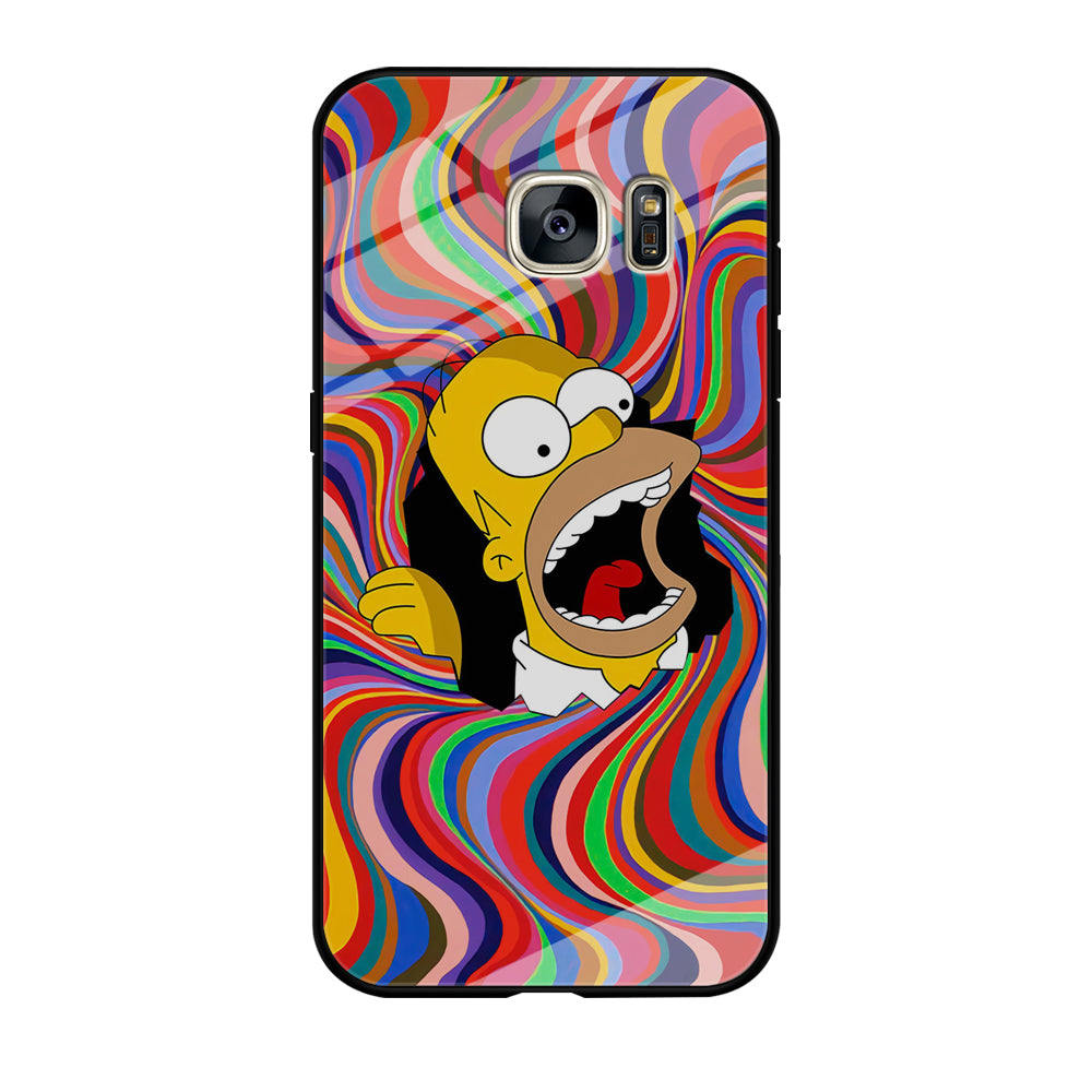 Homer Simpson Screaming Forward Samsung Galaxy S7 Edge Case