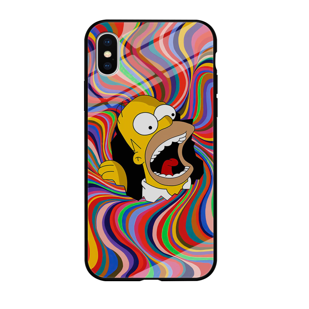 Homer Simpson Screaming Forward iPhone X Case