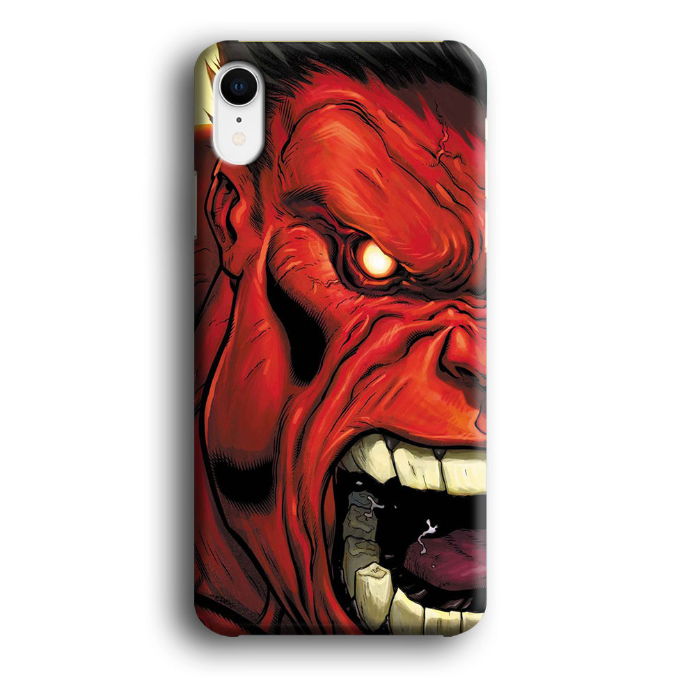 Hulk Red Half Face iPhone XR Case