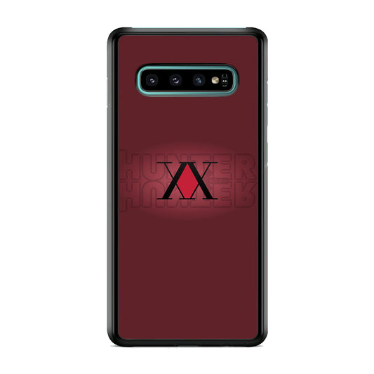 Hunter X Hunter Maroon Logo Samsung Galaxy S10 Case