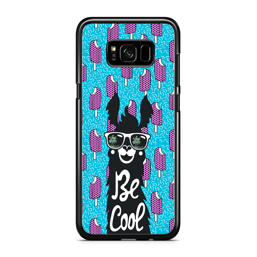 Ilama, Be Cool with Ice Cream Samsung Galaxy S8 Plus Case Rubber Black (2D Case)