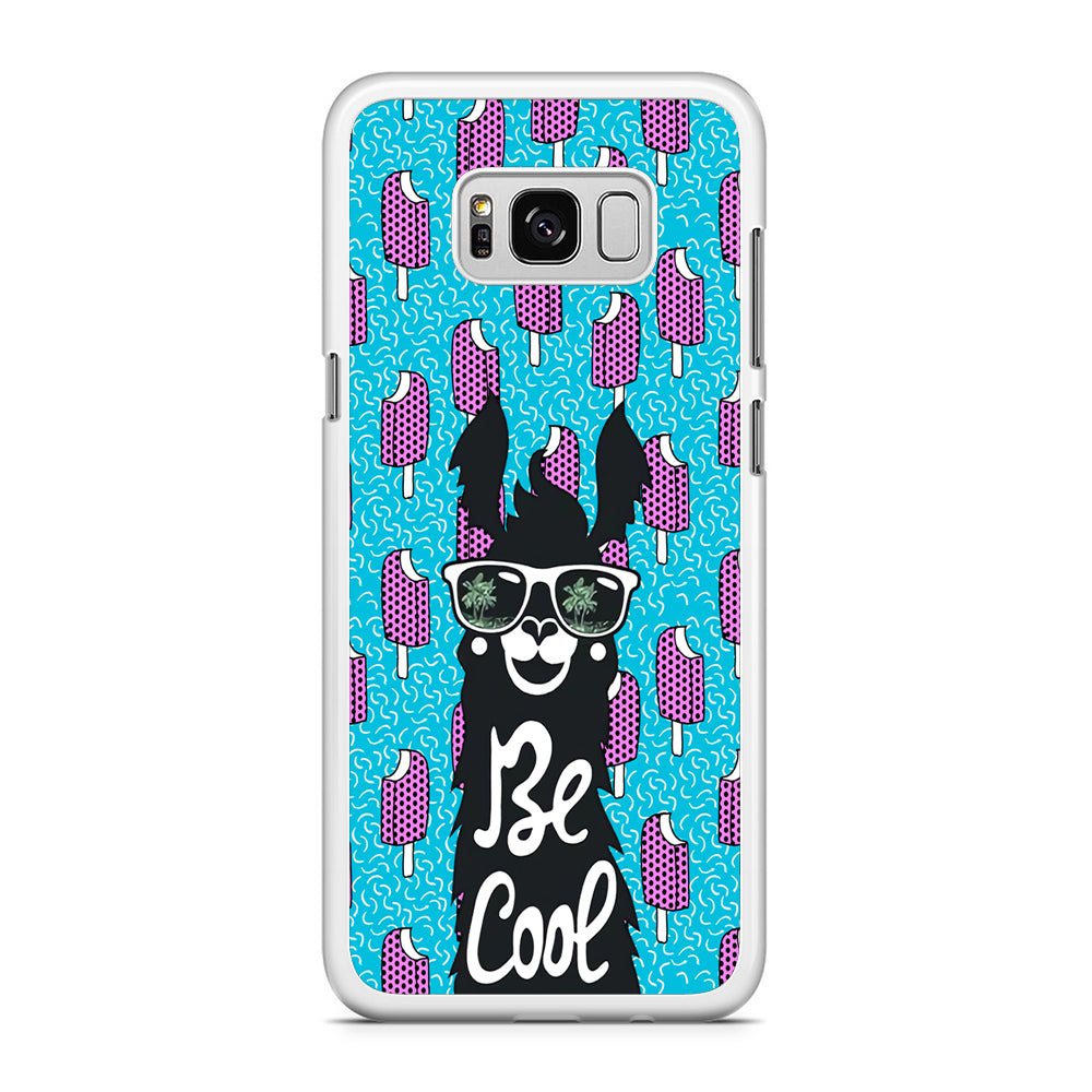 Ilama, Be Cool with Ice Cream Samsung Galaxy S8 Plus Case Rubber White (2D Case)
