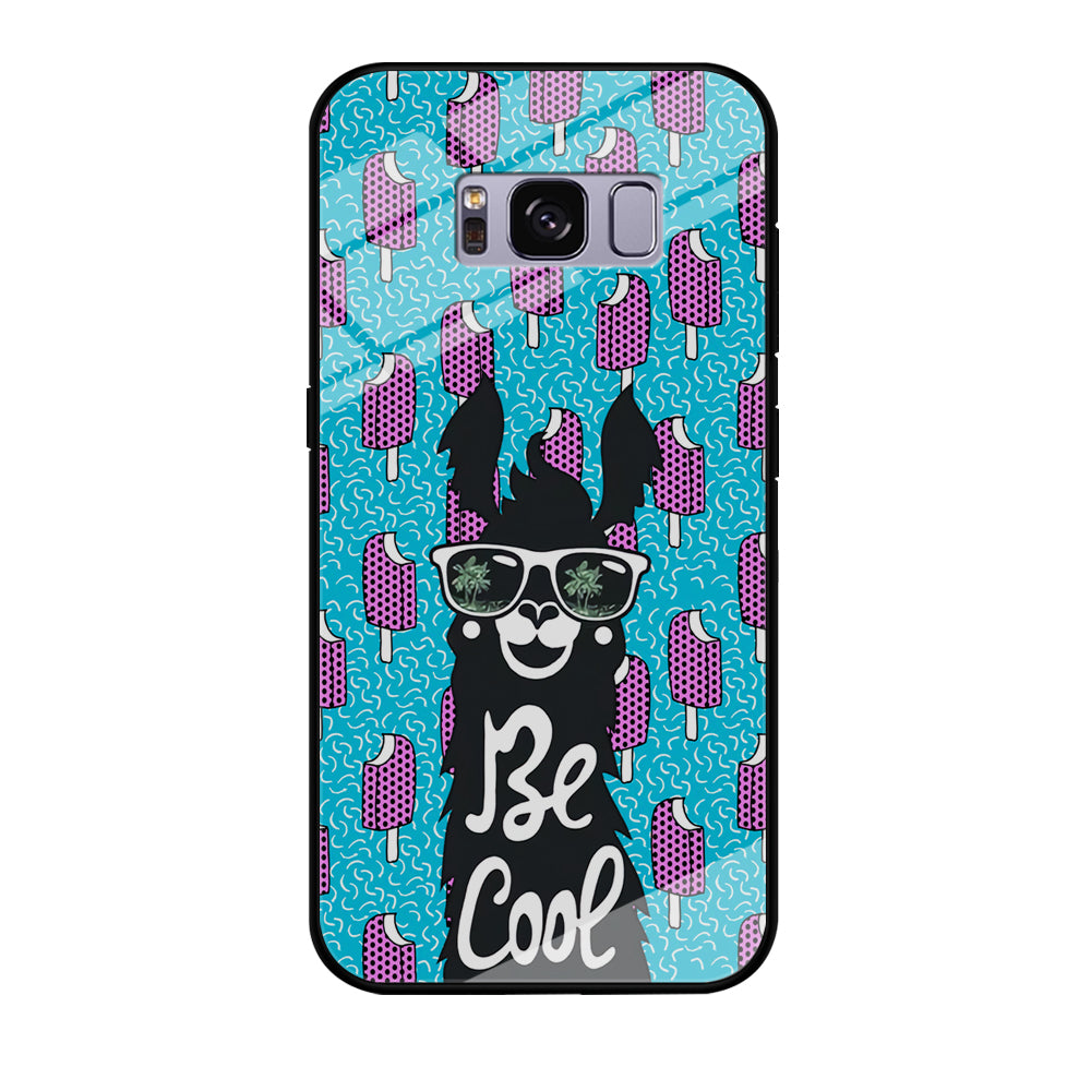 Ilama, Be Cool with Ice Cream Samsung Galaxy S8 Plus Case Tempered Glass Case