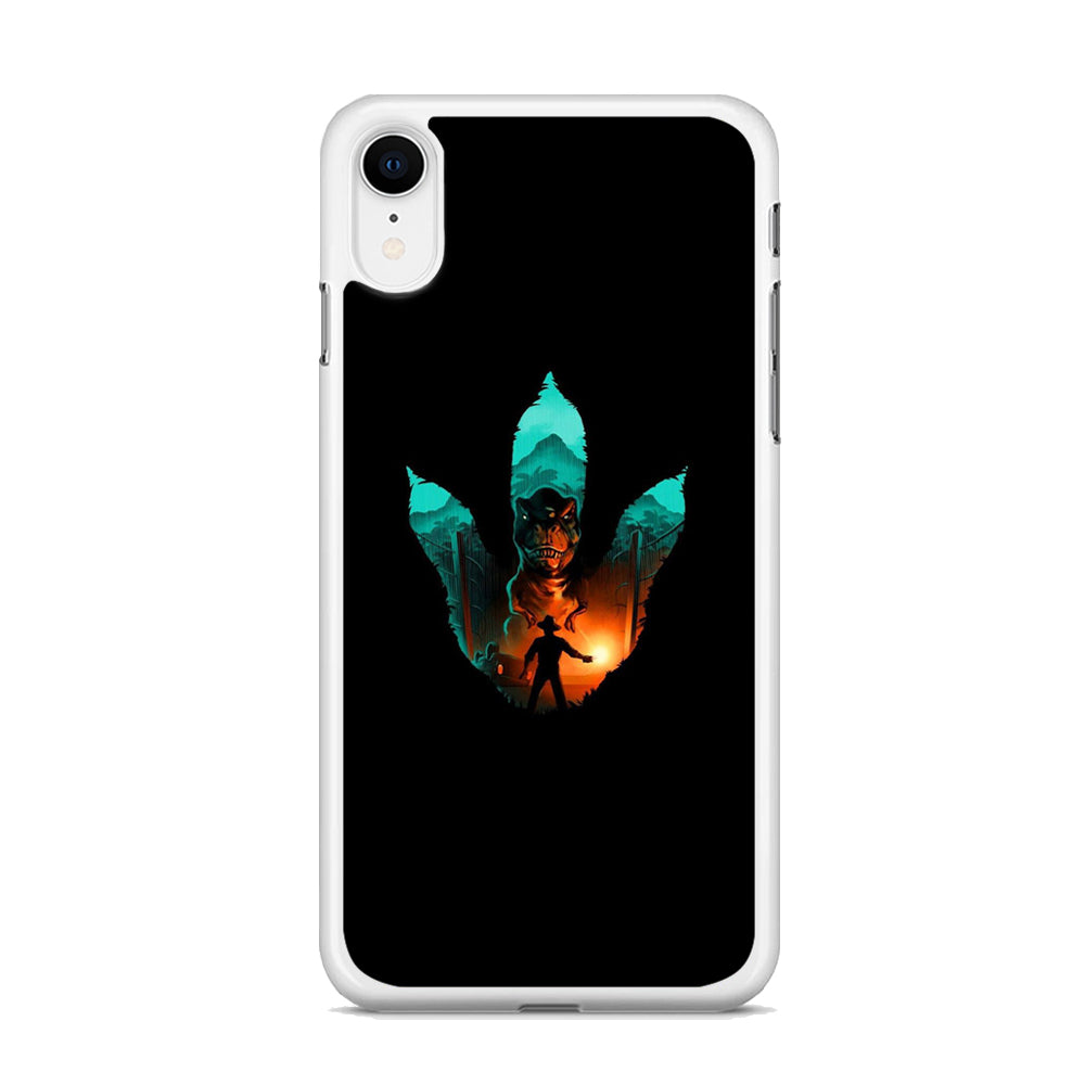 Jurassic Park Footprint T Rex iPhone XR Case