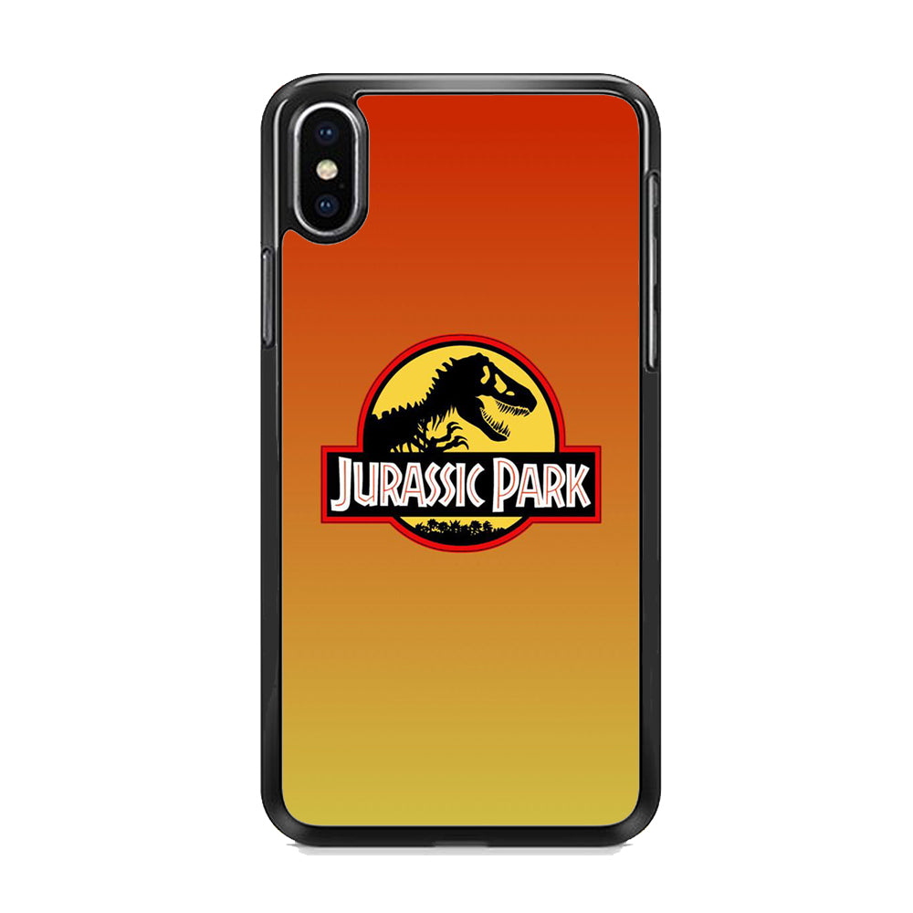 Jurassic Park Orange Sunset iPhone X Case