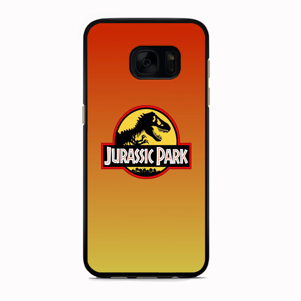 Jurassic Park Orange Sunset Samsung Galaxy S7 Case