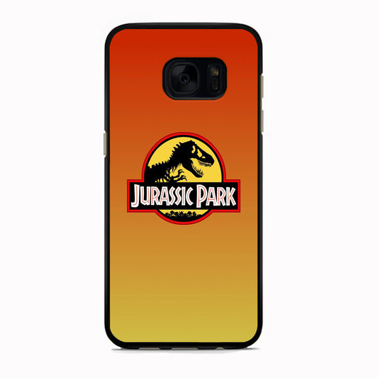 Jurassic Park Orange Sunset Samsung Galaxy S7 Case