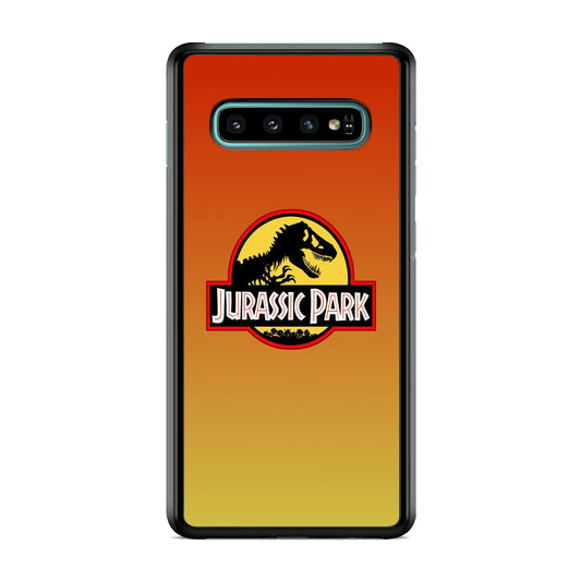 Jurassic Park Orange Sunset Samsung Galaxy S10 Case
