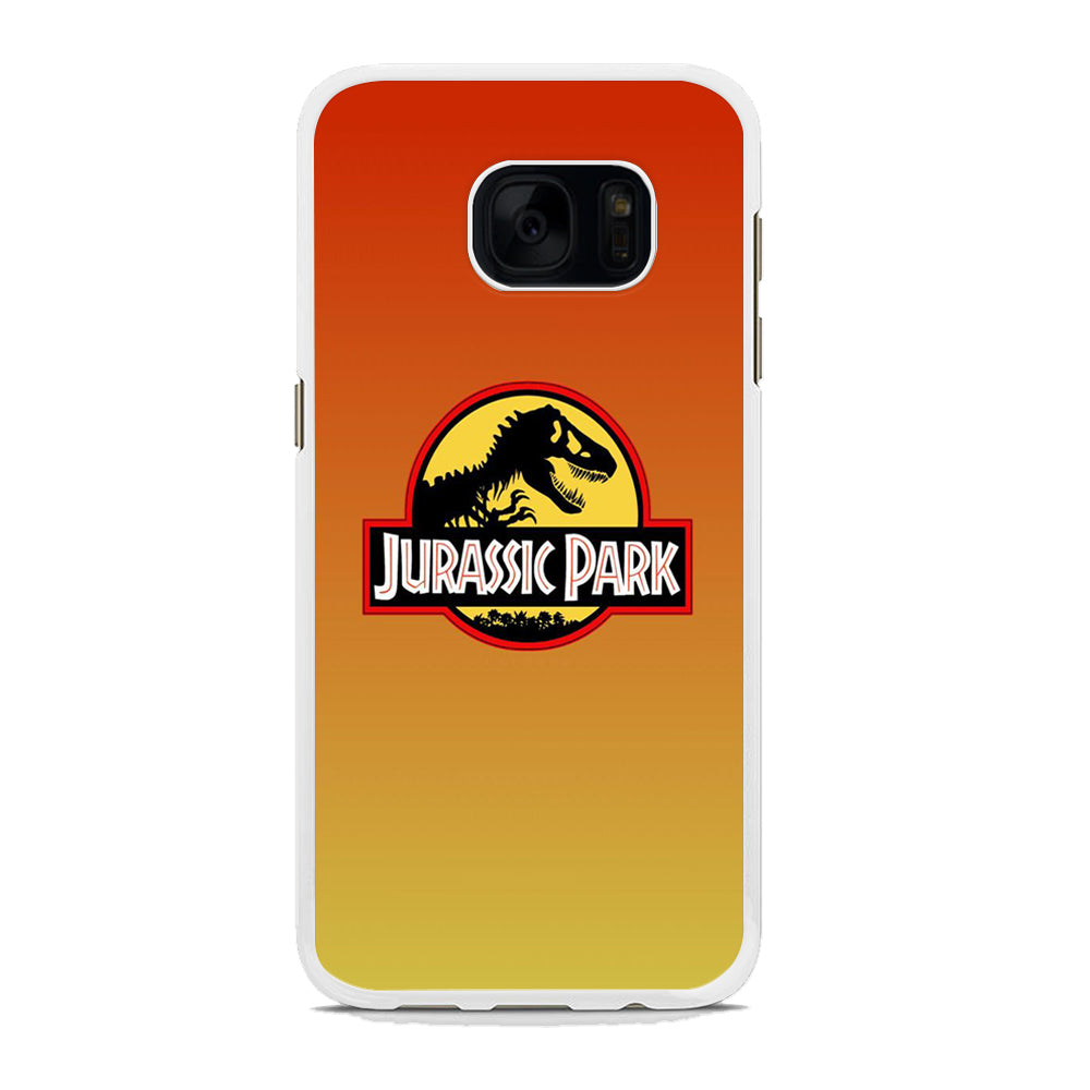 Jurassic Park Orange Sunset Samsung Galaxy S7 Case