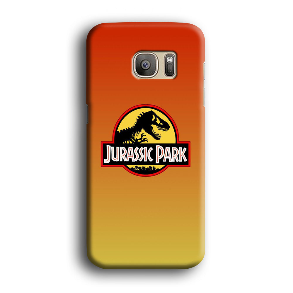 Jurassic Park Orange Sunset Samsung Galaxy S7 Case