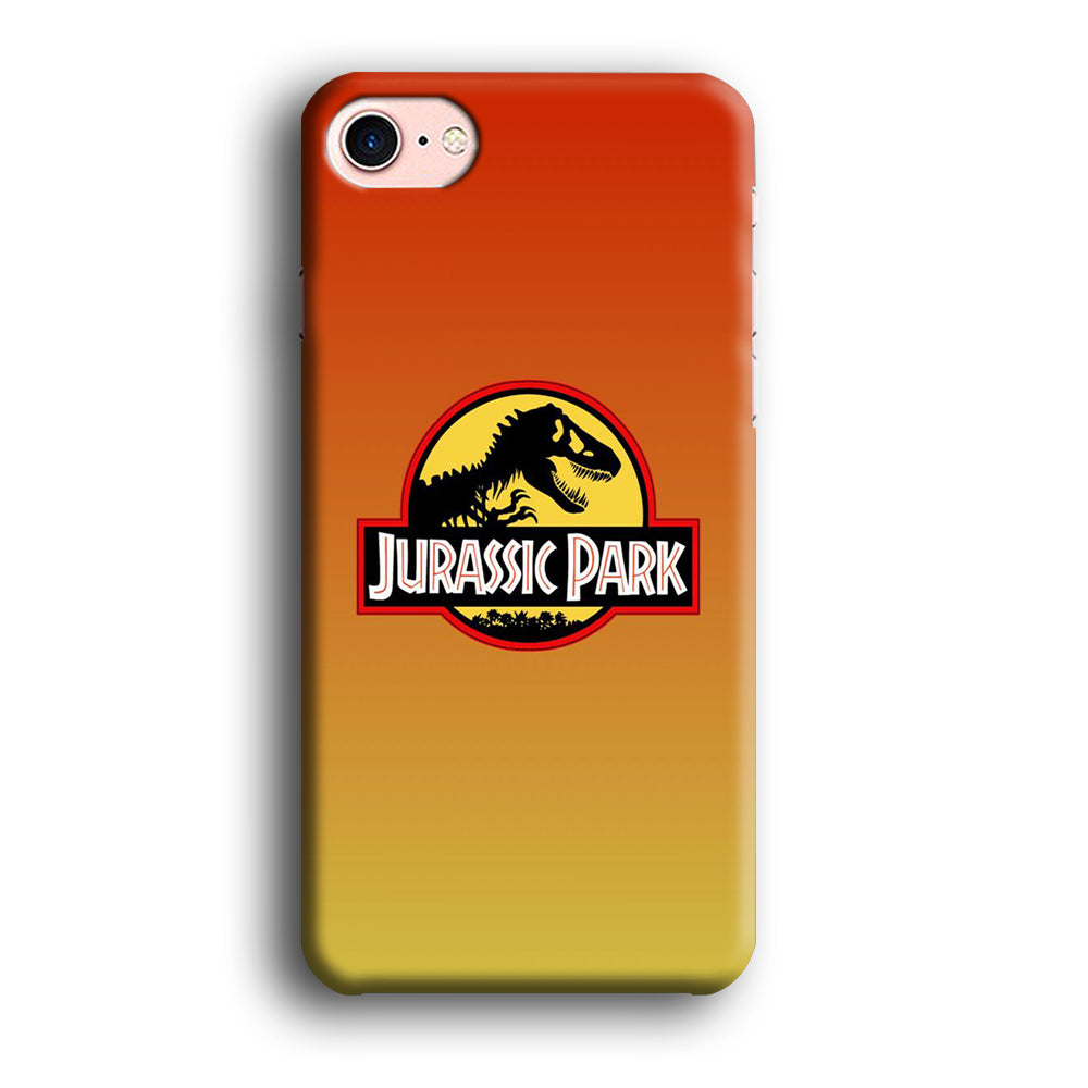 Jurassic Park Orange Sunset iPhone 7 Case