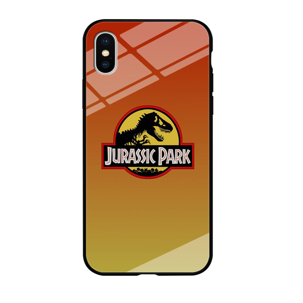 Jurassic Park Orange Sunset iPhone X Case