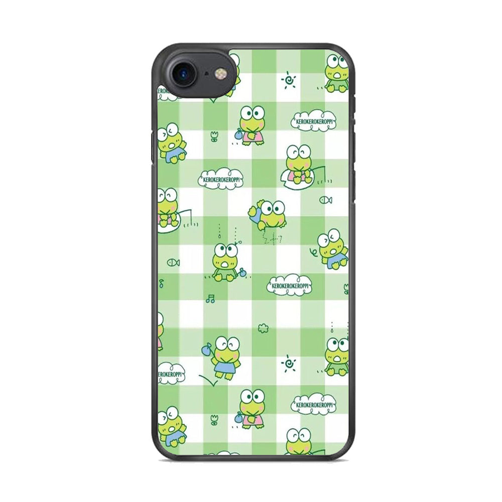 Keroppi Flannel Wallpaper iPhone 8 Case