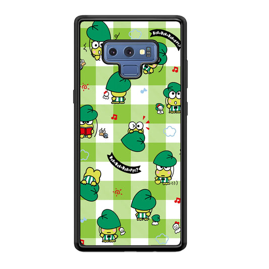 Keroppi on Green Flanel Samsung Galaxy Note 9 Case