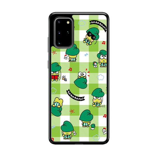 Keroppi on Green Flanel Samsung Galaxy S20 Plus Case