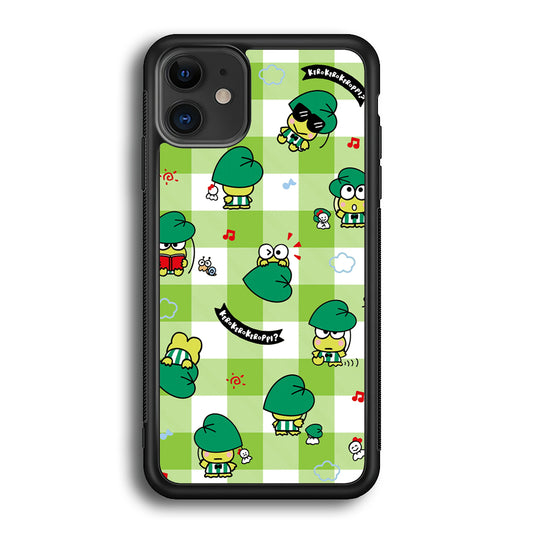 Keroppi on Green Flanel iPhone 12 Case