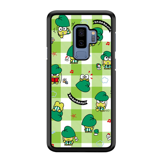 Keroppi on Green Flanel Samsung Galaxy S9 Plus Case