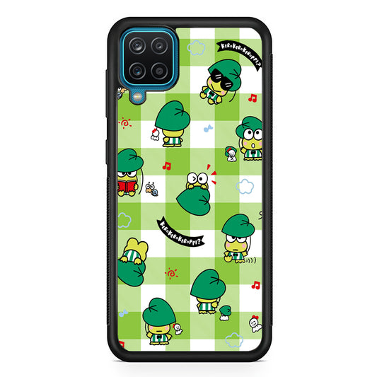 Keroppi on Green Flanel Samsung Galaxy A12 Case