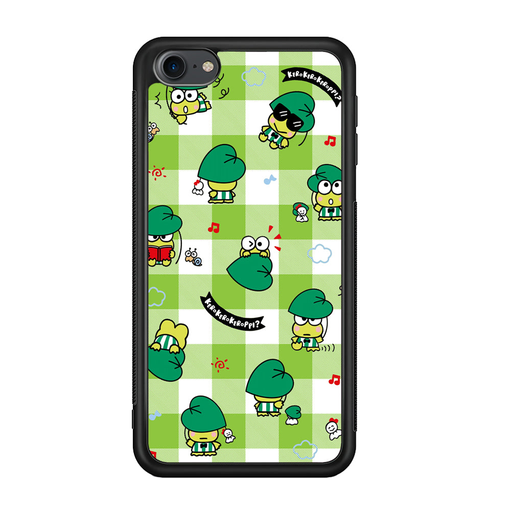Keroppi on Green Flanel iPod Touch 6 Case - Carneyforia