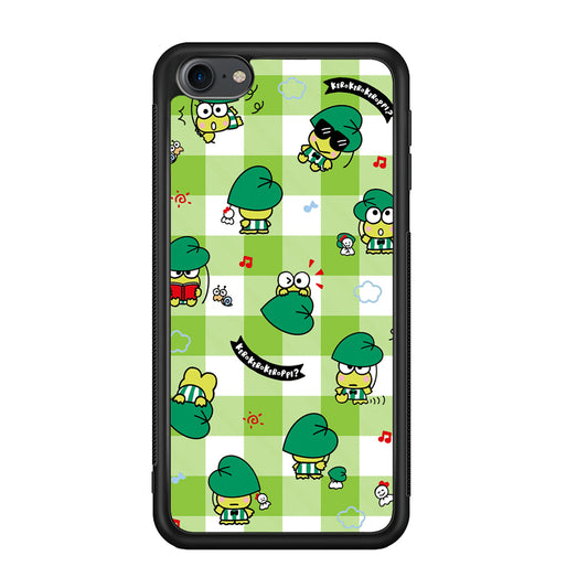 Keroppi on Green Flanel iPod Touch 6 Case - Carneyforia