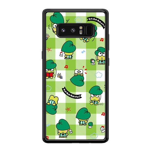 Keroppi on Green Flanel Samsung Galaxy Note 8 Case