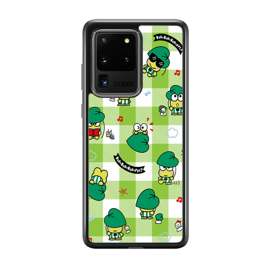 Keroppi on Green Flanel Samsung Galaxy S20 Ultra Case