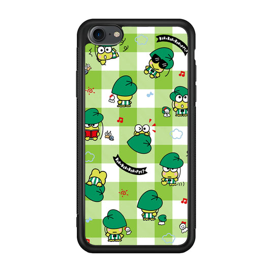 Keroppi on Green Flanel iPhone 8 Case