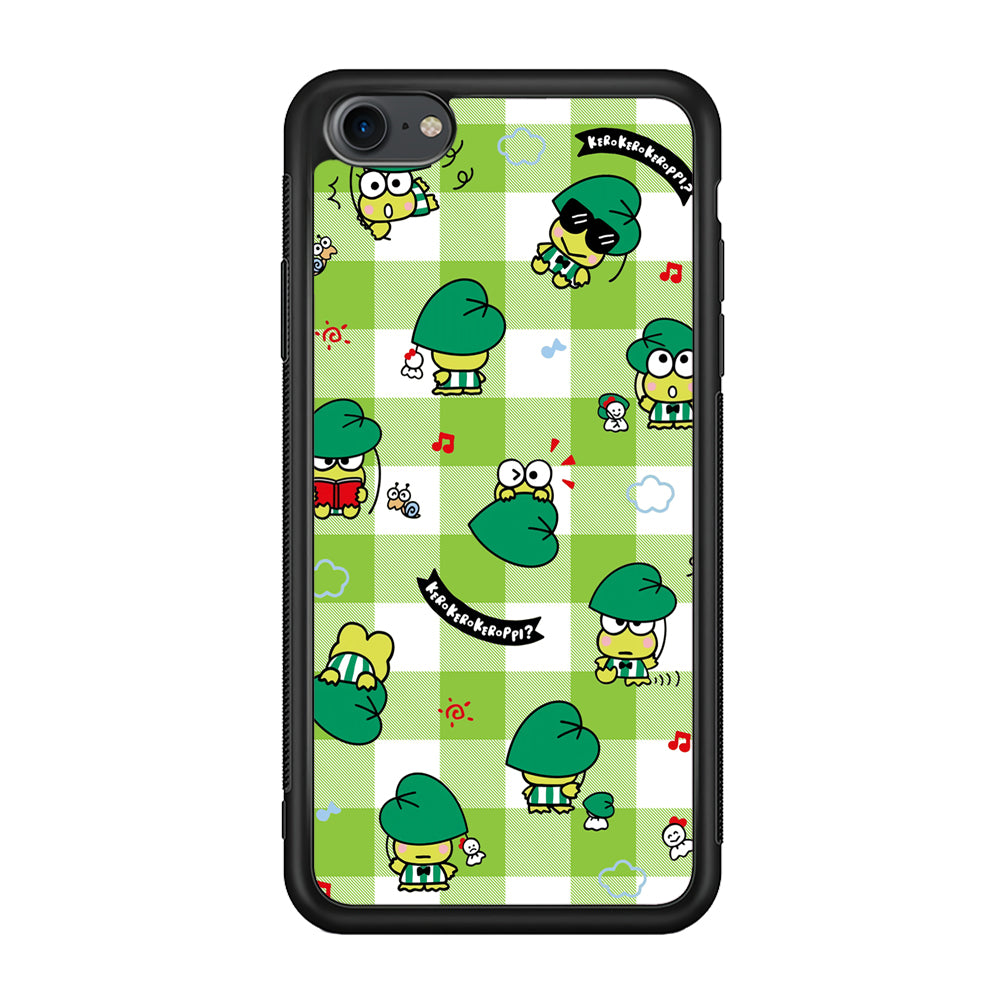 Keroppi on Green Flanel iPhone 7 Case