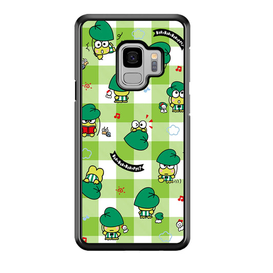 Keroppi on Green Flanel Samsung Galaxy S9 Case