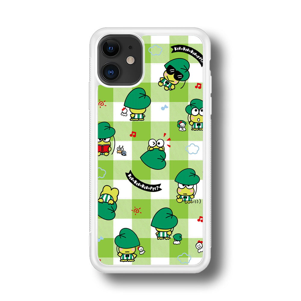 Keroppi on Green Flanel iPhone 11 Case