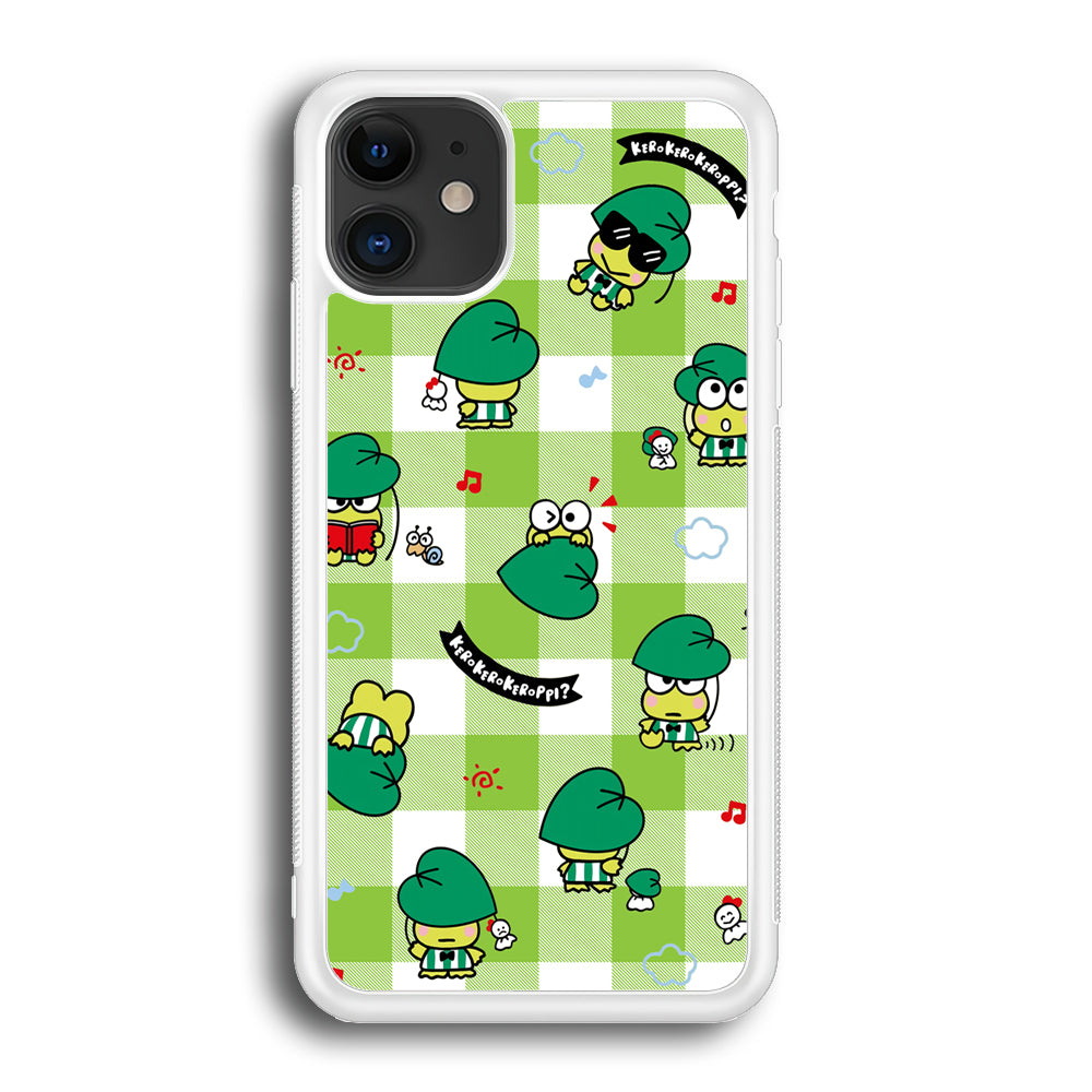 Keroppi on Green Flanel iPhone 12 Case